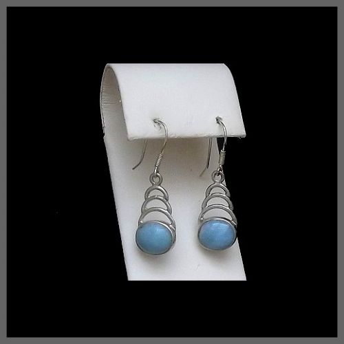 Triple Arc Design Larimar Earrings